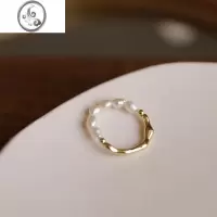 JiMi多重戴法淡水珍珠戒指女小众设计ins食指高级感时尚个性食指叠戴
