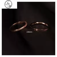 JiMi[COLD.A]誓约/钛钢戒指不掉色高级感男女对戒小众设计氚气尾戒