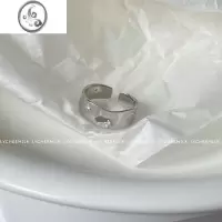 JiMiLYCHEEMILK满天星戒指女925银银开口小众极简设计冷淡风组合搭配