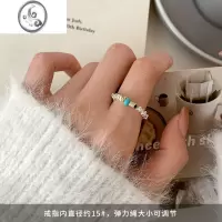 JiMi[]925银银碎银几两素圈戒指女轻奢小众设计尾戒食指戒指环