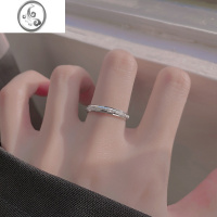 JiMi925银银银河戒指女小众设计开口素圈戒子指环高级感个性戒子