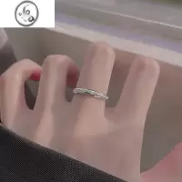 JiMi925银银银河戒指女小众设计开口素圈戒子指环高级感个性戒子