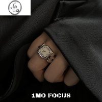 JiMi1MO FOCUS钟表冷淡风指环女无性别戒指男情侣小众中性风y2k食指戒