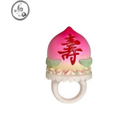 JiMi原创设计寿桃蛋糕戒指生日礼物传统国潮新中式情侣