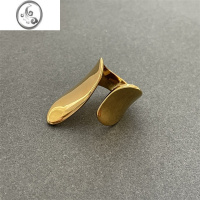 JiMi小众设计感镀金戒指女欧美ins网红宽面夸张百搭食指戒开口可调节