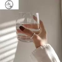 JiMi99足银手工光面指环男女食指素圈戒指银银简约时尚个性装饰拇指戒