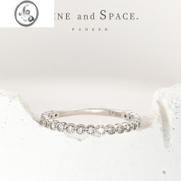 JiMiS925银银闪亮满天星排钻戒指韩ins女 冷淡风高级感素圈尾戒小指