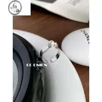 JiMi925银银珍珠银拖戒指女小众设计开口可调节高级感时尚个性食指戒