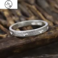 JiMiM.A+经典不规则简约星星十字戒指手工尾戒情侣对戒925银银欧美潮