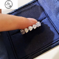 JiMi满天星满钻指环女925银色钻石时尚食指戒指精致莫桑闪钻人气