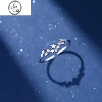 JiMi素圈星星戒指一对银银女生小众设计高级感2023年新款闺蜜姐妹三人