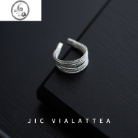 JiMiJICVIALATTEA气质小众个性设计饰品高级感独特多层银色轻奢戒指女