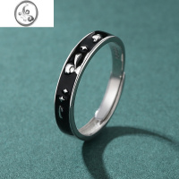 JiMi小王子与玫瑰花S999足银情侣戒指男女小众设计感对戒简约刻字礼物