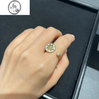 JiMiMOMO◆D家罗盘八芒星贝母金色开口戒指女气质简约设计高级感指环