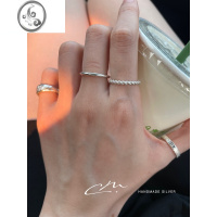 JiMiChaliMizi 戒指合集 s925银银素圈戒指女小众设计高级感ins风指环