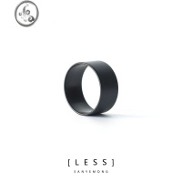 JiMi 原创磨砂陶瓷戒指 宽面不掉色简约个性百搭黑色戒指男潮