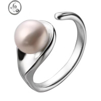 JiMis925银银珍珠戒指组合叠搭款轻奢淡水珍珠食指指环百搭气质款