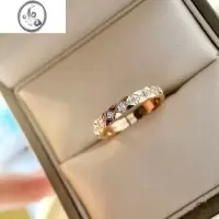 JiMicoco菱格纹戒指女镶嵌窄款简约叠戴银银玫瑰金小香风交叉指环