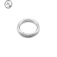 JiMi时光。手工999银银情侣戒指拉丝素圈对戒定制刻字礼物可调节戒指