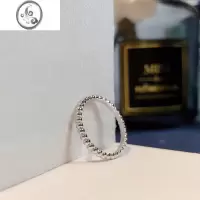 JiMi珠珠圈戒指银银素圈珠边指环滚珠尾戒简约混搭ins潮小众设计情侣