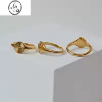 JiMi显贵气满分中古风素闪很特别不掉色点缀氛围感戒指干净清爽大款潮