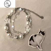 JiMi自制ins星星手链夏小众设计高级感双层珍珠串珠手环轻奢复古手饰