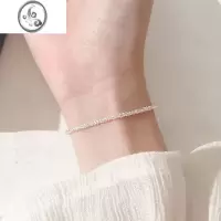 JiMi925银手链ins小众设计银银学生森系简约闺蜜款气质满天星手镯女潮