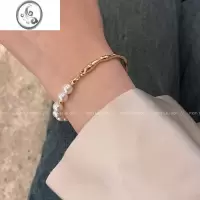 JiMi设计感巴洛克珍珠拼接手链女轻奢小众精致情侣手串2023新款潮手饰