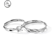 JiMiS925银银闪耀星河情侣对戒活口设计戒指男女一对生日礼物高级感潮