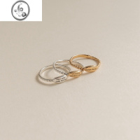 JiMi 网红潮流戒指女小众设计感高级925银银食指戒个性时尚指环