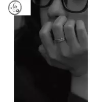 JiMiHeymen黑门 希腊文英文 第23章 双层复古设计男女款925银戒指
