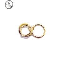 JiMi中性简约女原创设计小众高级感轻奢日韩两只手金戒指七夕礼物