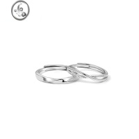 JiMi莫比乌斯遇见情侣锆石对戒s925银银小众设计戒指礼物送女友