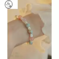 JiMi『少女心事』小清新手链女寿山石ins设计粉色手串送闺蜜