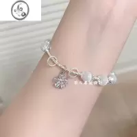 JiMi不二原创水晶手链轻奢小众设计女款夏季ins银色精致闺蜜生日礼物