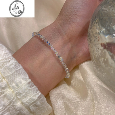 JiMi 自制奥地利施家白水晶手链轻奢小众精致细小串珠设计感手串