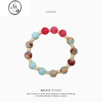 JiMiCOACC|新中式渐变寿山石手作串珠手链民族风古着小众小清新手串