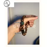 JiMi《醒狮》金丝檀木菩提醒狮木雕黑檀木清冷感手串手链大仙的串儿
