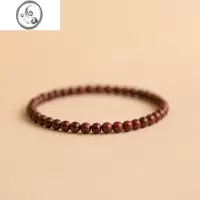 JiMi印度小叶紫檀手链女高油高密带金星老料顺纹单圈佛珠檀香木手串