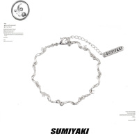 JiMi超酷! 液态肌理同情百搭手链轻奢小众情侣中性风手环