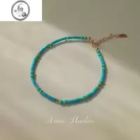 JiMiAMO只此青绿松石珍珠手链ins小众设计串珠百搭女生闺蜜礼物手饰
