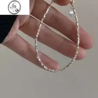 JiMi浮光Light 自制极细S925银银碎银子白亮爆闪blingbling叠戴手链