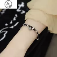 JiMi《吞金兽》s925银银编织手绳女款编绳手链复古红绳毕业小礼物
