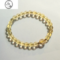 JiMi黄水晶手链女貔貅钛晶金发晶手串夏送女友礼物运手链民族