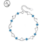 JiMi六六禧镶锆石恋人之心手链轻奢精致小众设计七夕礼物送女友浪漫