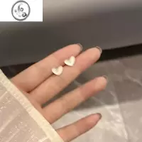 JiMi高级感设计小众气质耳钉女2023年新款潮耳环银银精致轻奢百搭耳饰