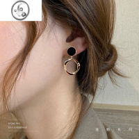 JiMi复古圆环耳环女2023年新款潮日常耳饰简约气质小众设计感高级耳钉