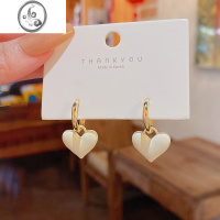 JiMi粉色系少女爱心耳钉高级感温柔气质耳圈耳环2023年新款潮夏季耳饰