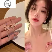 JiMi蝴蝶结流苏耳环气质高级感大气小众设计耳饰女2023年新款潮耳钉