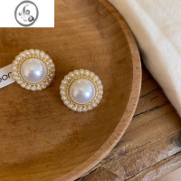 JiMi巴洛克珍珠耳钉女2023年新款潮小众设计感高级耳环复古冷性风耳饰